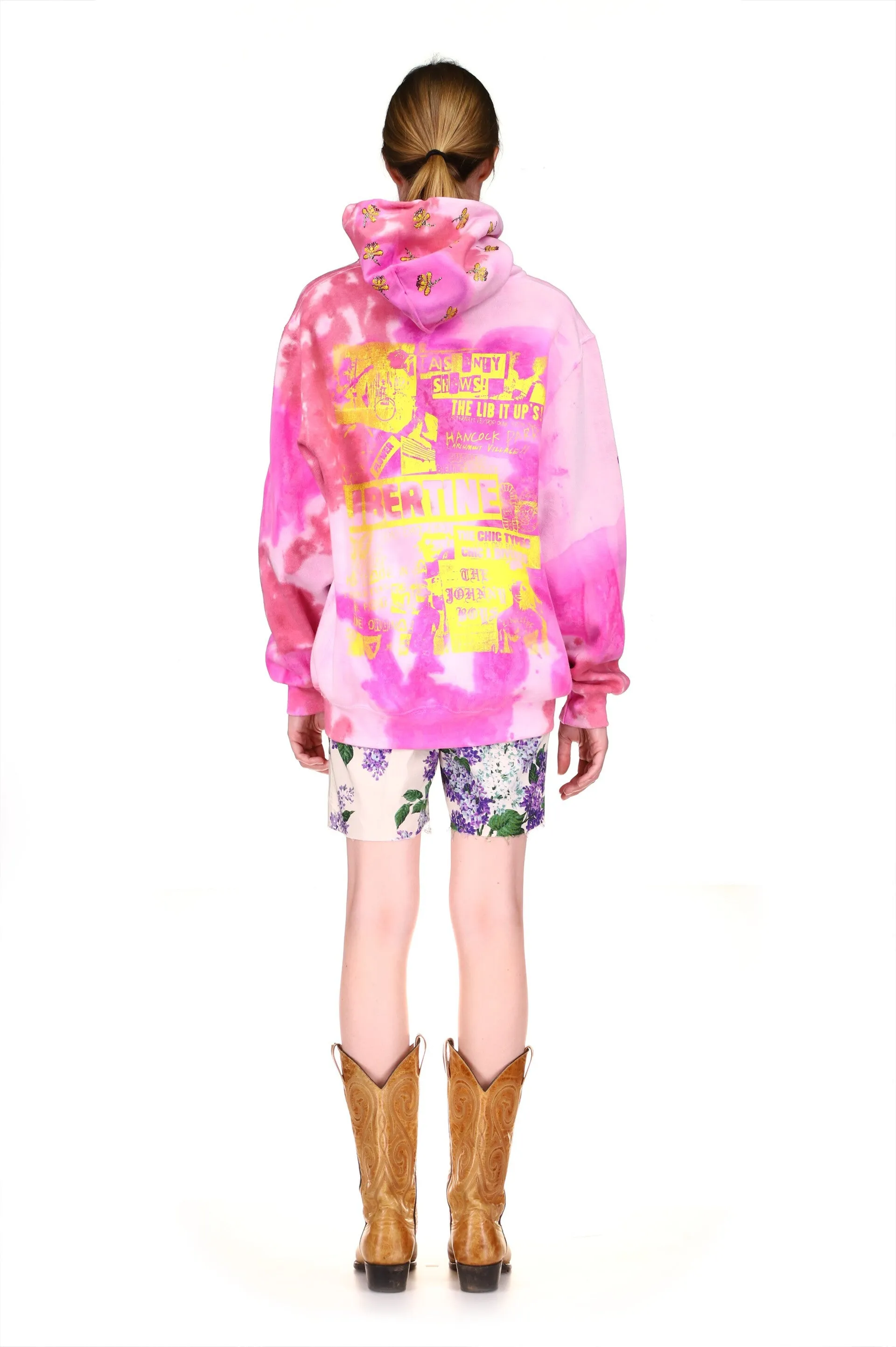 'LIBERTINE FLYER' TIE DYE SLIM HOODIE