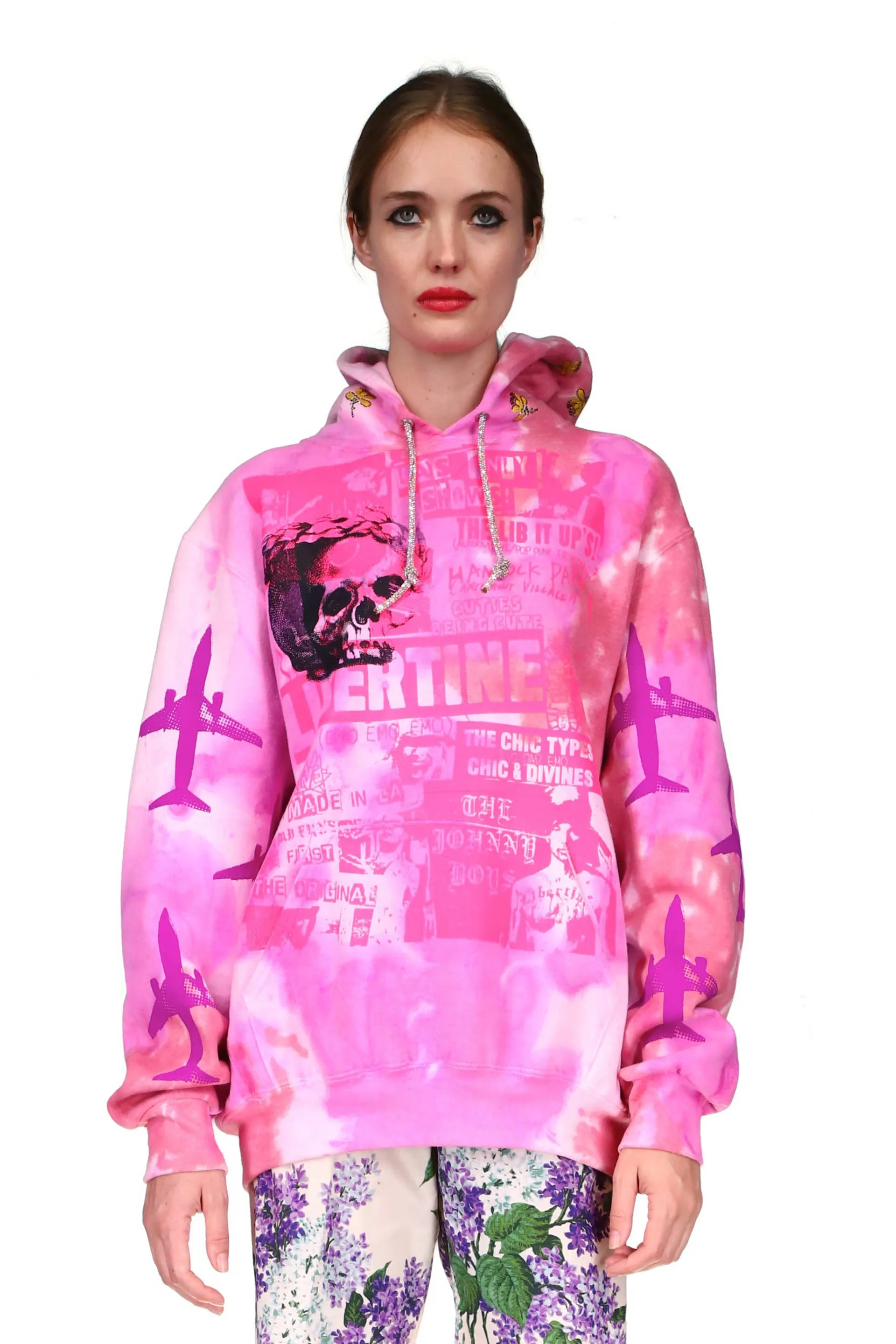 'LIBERTINE FLYER' TIE DYE SLIM HOODIE