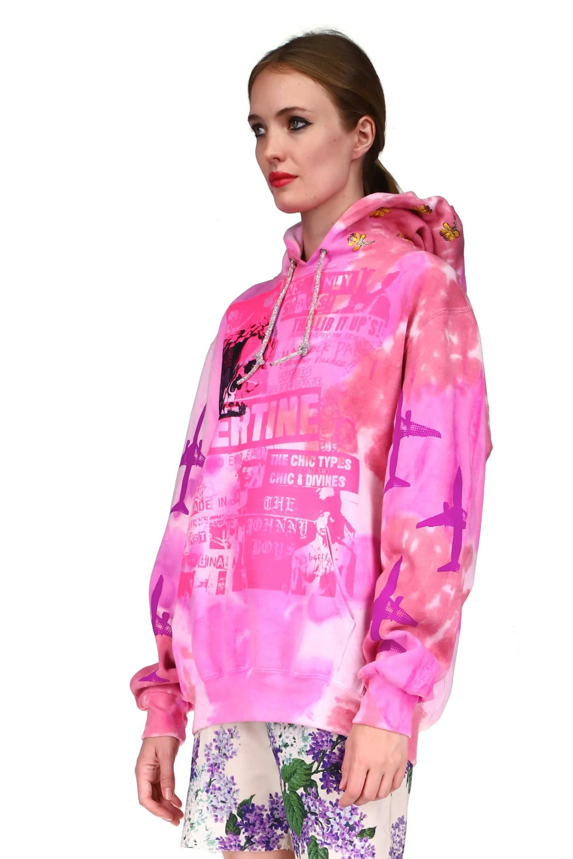 'LIBERTINE FLYER' TIE DYE SLIM HOODIE