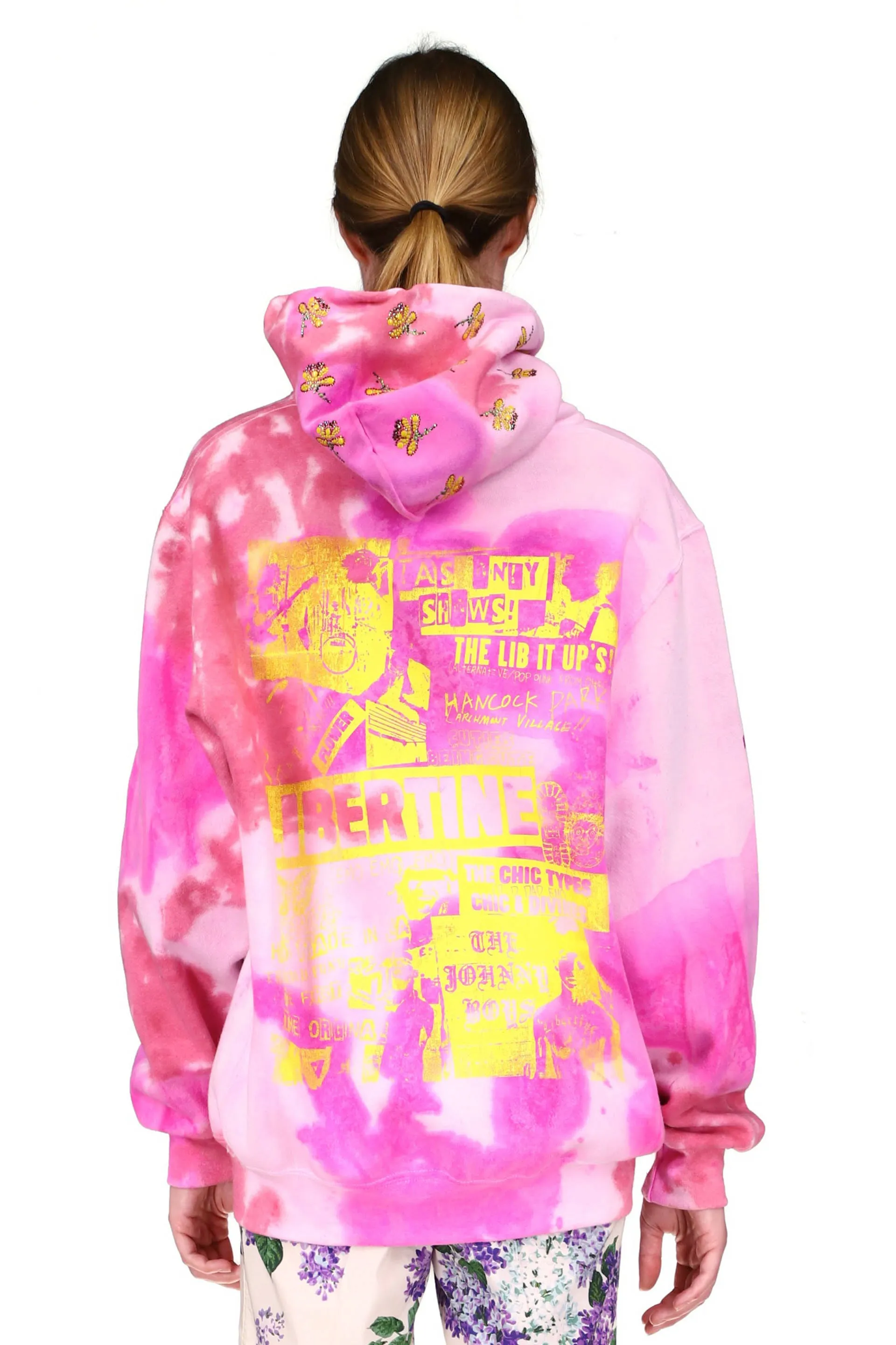 'LIBERTINE FLYER' TIE DYE SLIM HOODIE