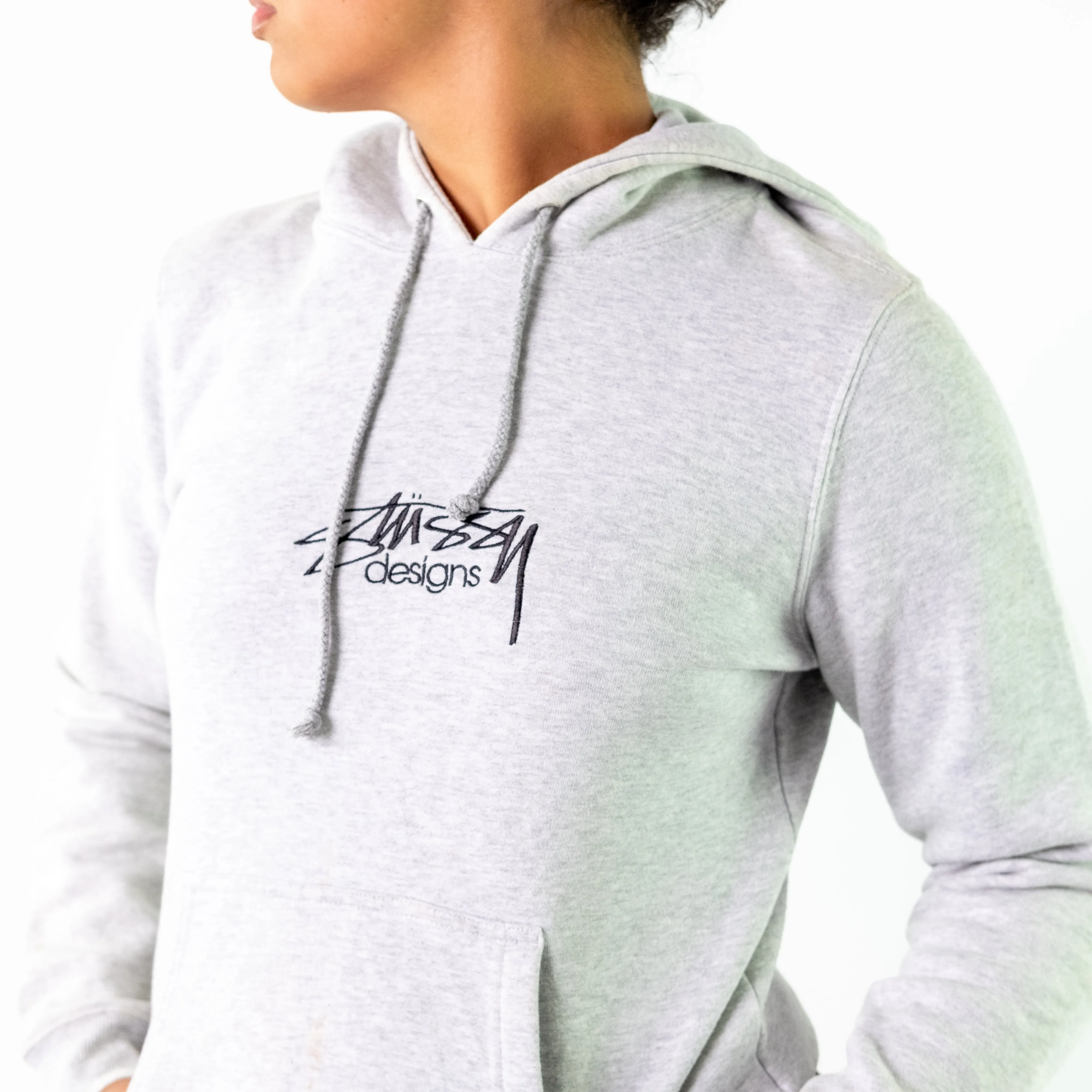 Light Grey 90s Stüssy Hoodie (XS)