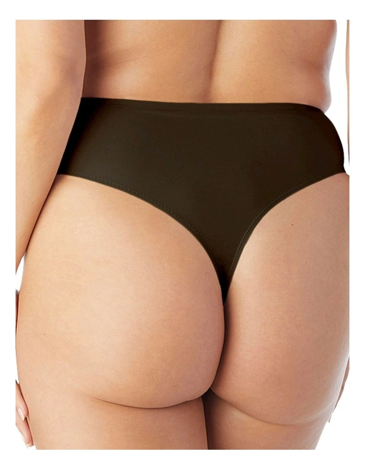 Light Shaping High Waist Everyday Shapewear Thong in Black