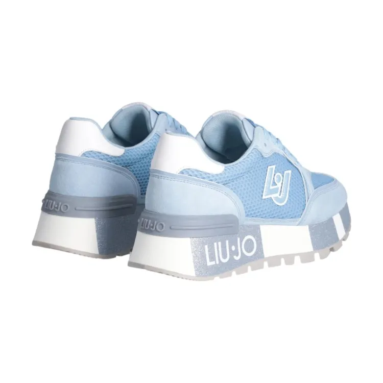 LIU JO BA4005 AMAZING 25 Sneakers Donna Stringate Platform Blu