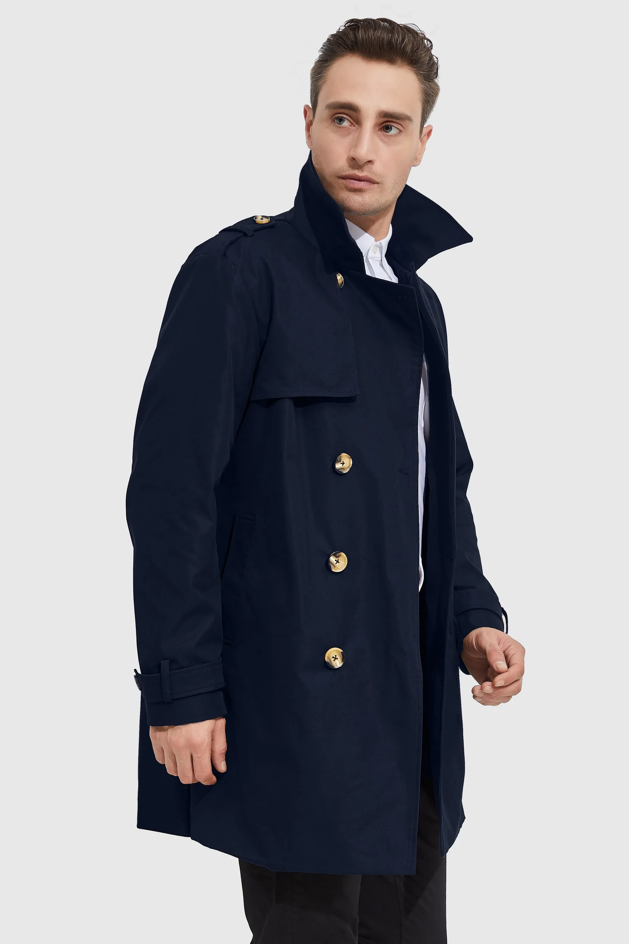 Long Double Breasted Trench Coat