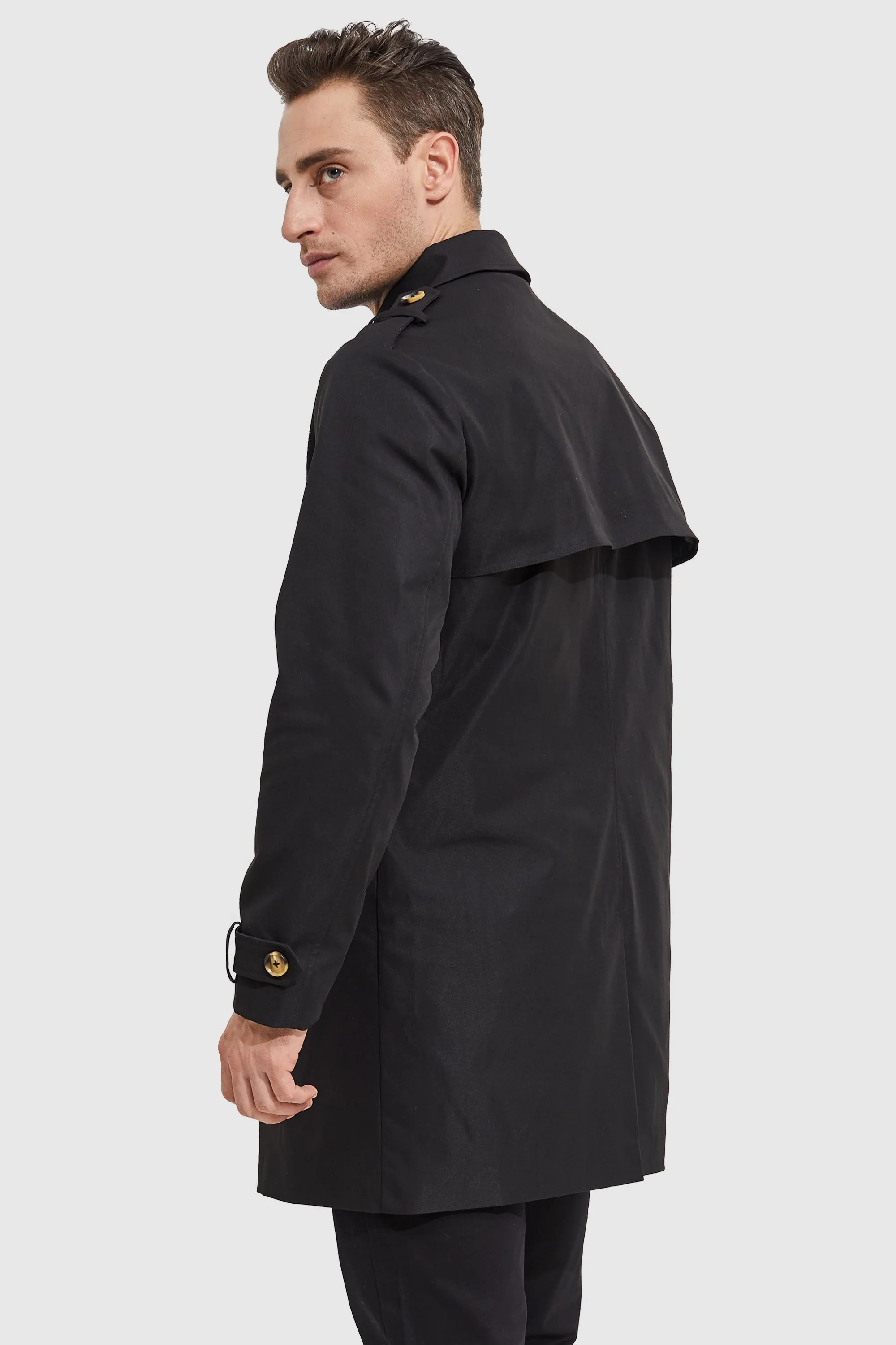 Long Double Breasted Trench Coat