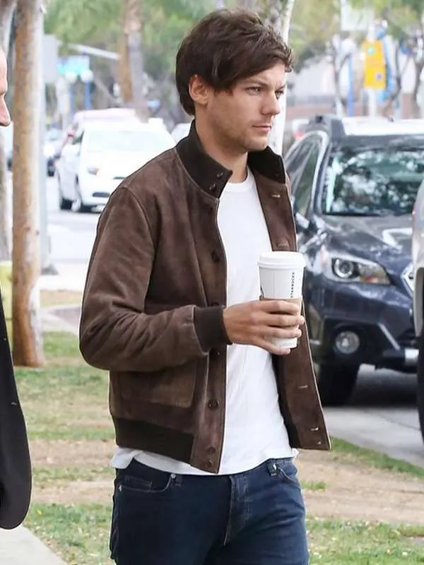 Louis Tomlinson Brown Leather Jacket - New American Jackets