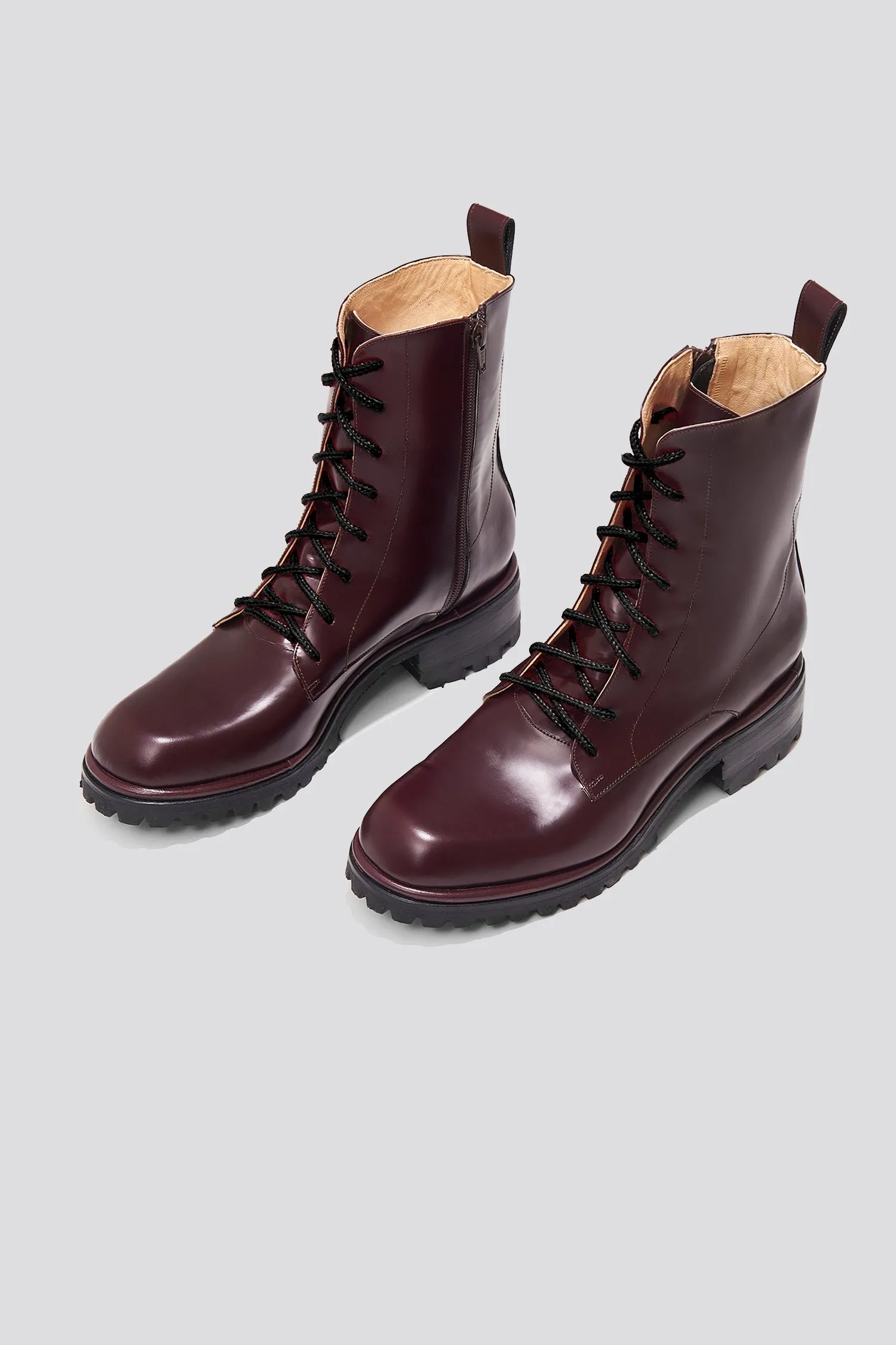 Low Roma Lace Up Boot in Tannat