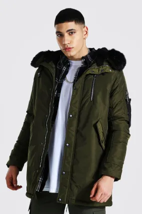 MA1 Parka with Faux Fur Hood