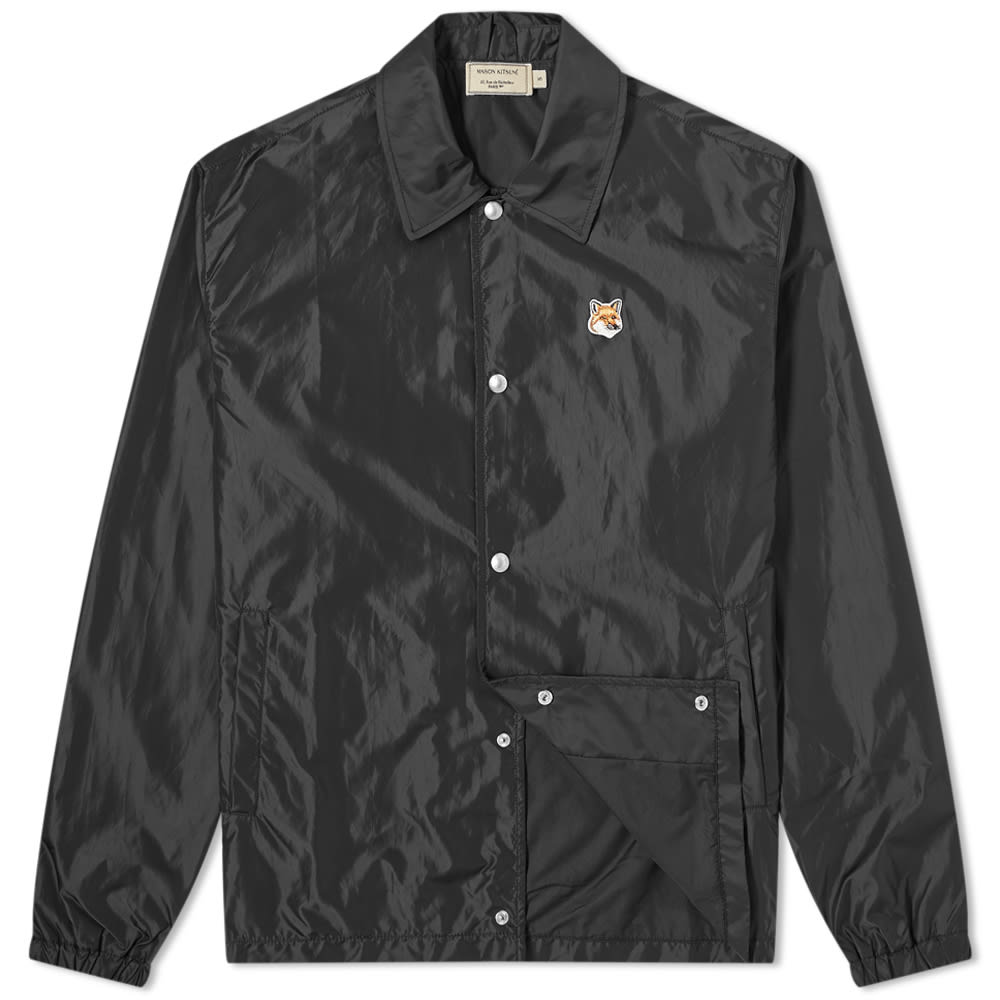 Maison Kitsuné Fox Bertil Windbreaker Coach JacketBlack