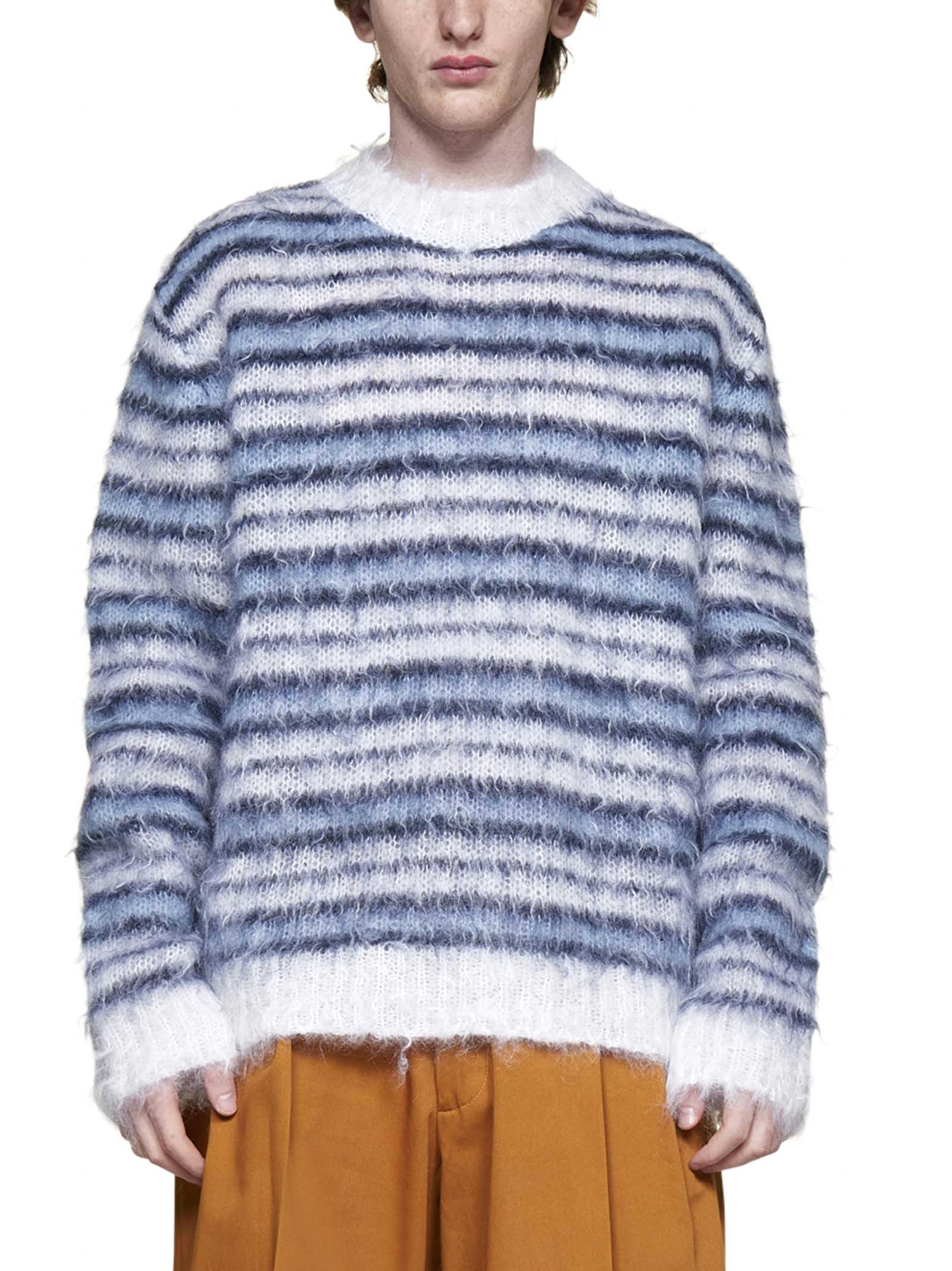 Marni Fluffy Striped Sweater