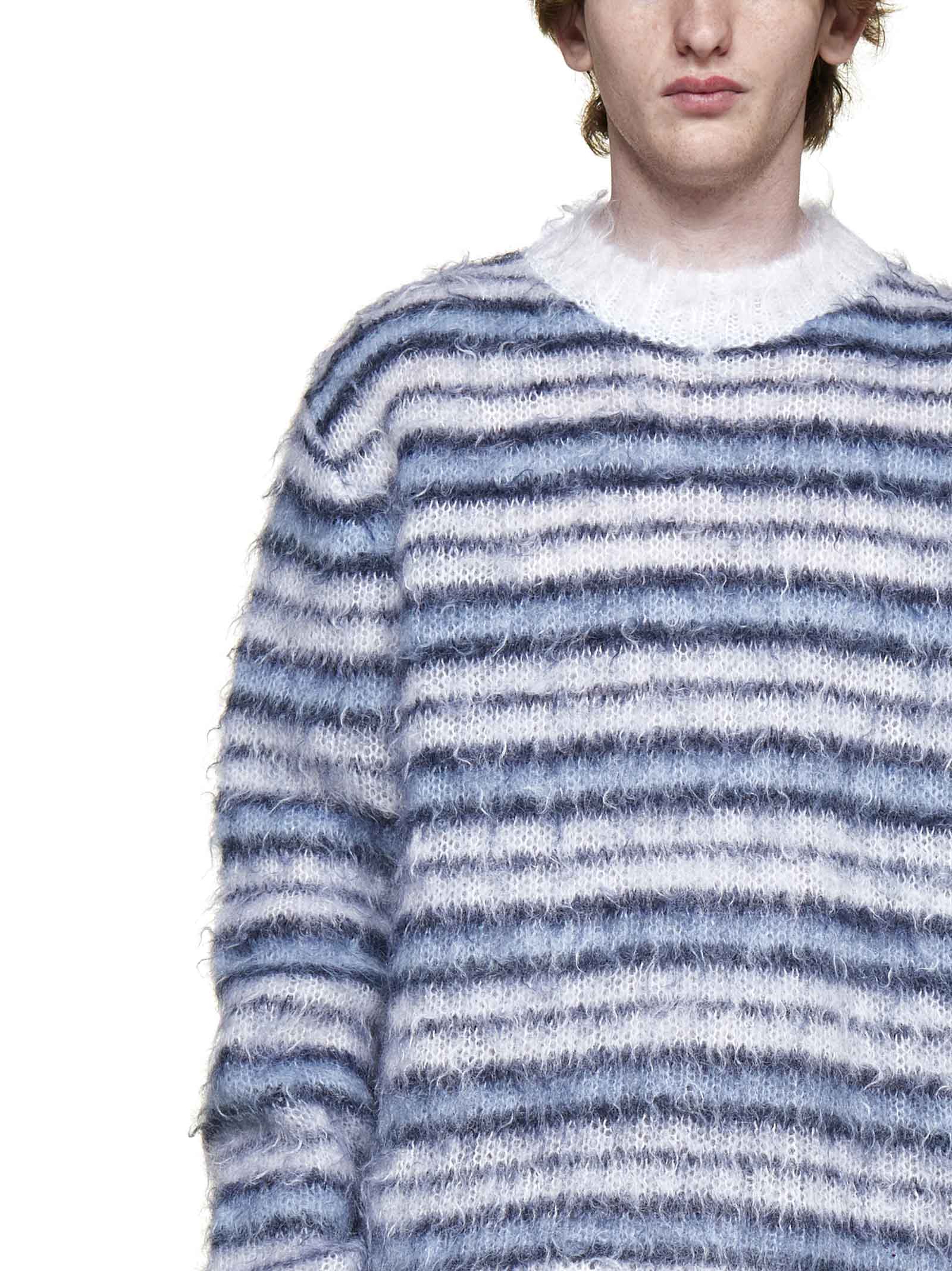 Marni Fluffy Striped Sweater