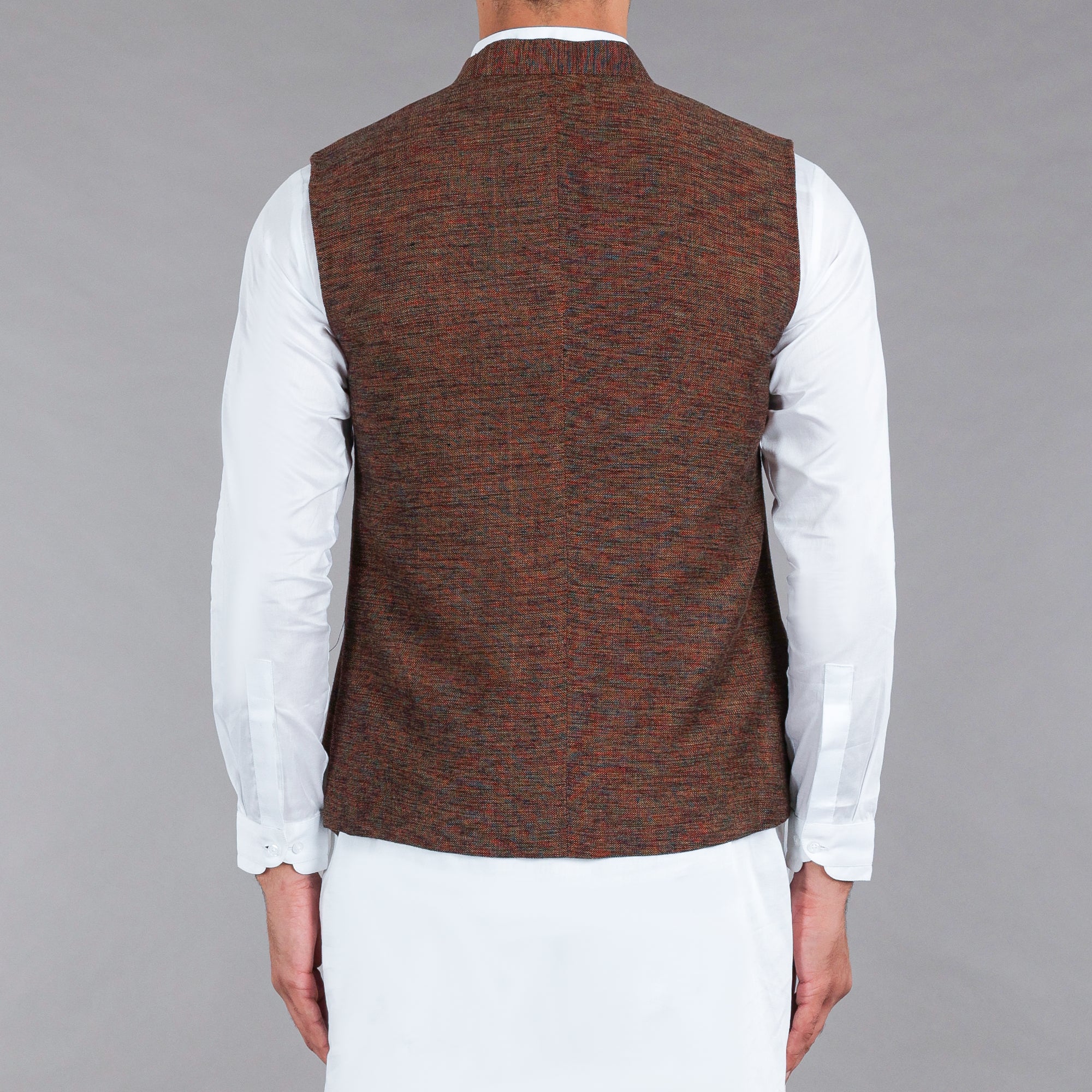 Maroon Khaddar Waistcoat