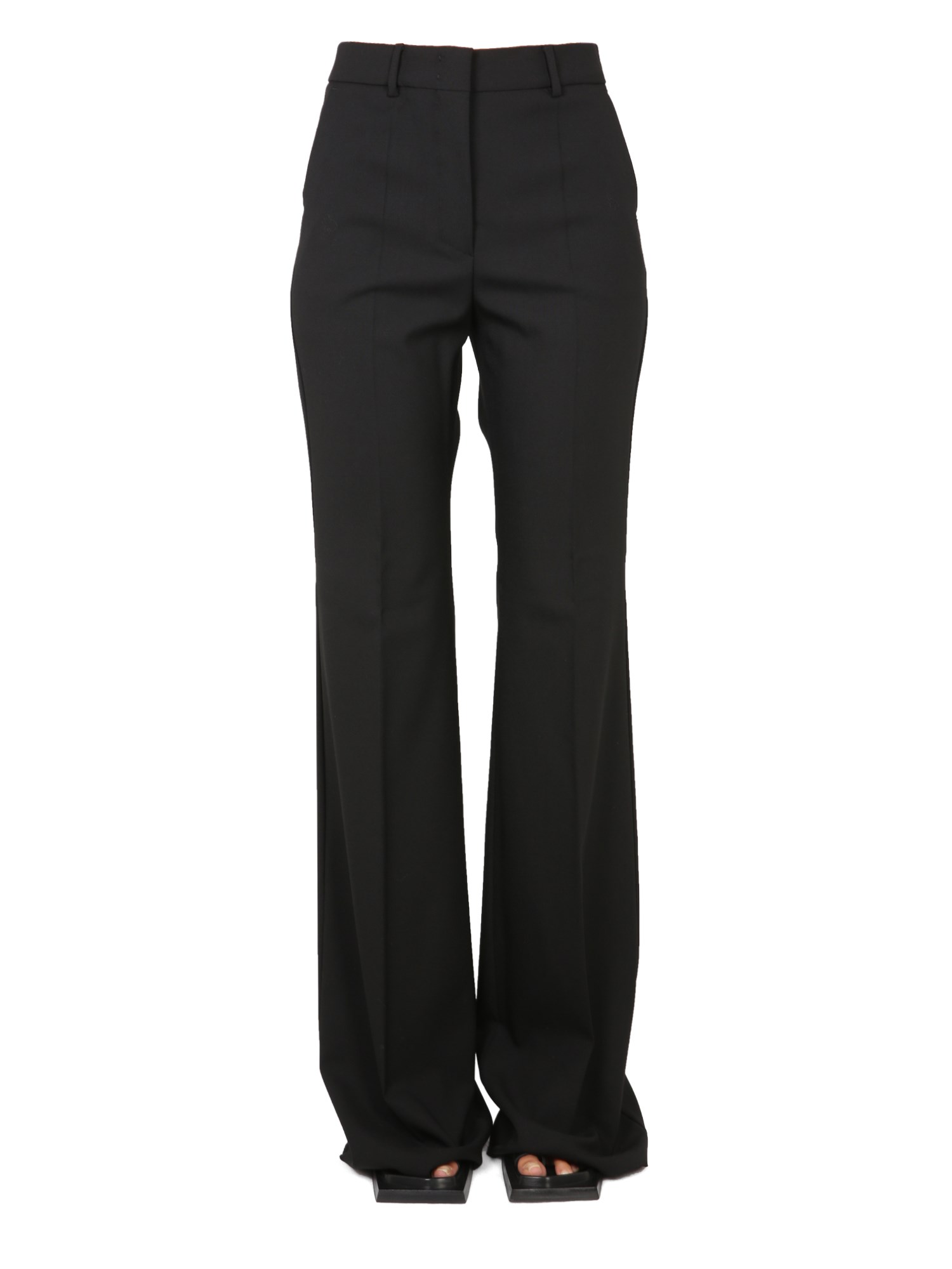 MAX MARA    STRETCH WOOL CANVAS PANTS