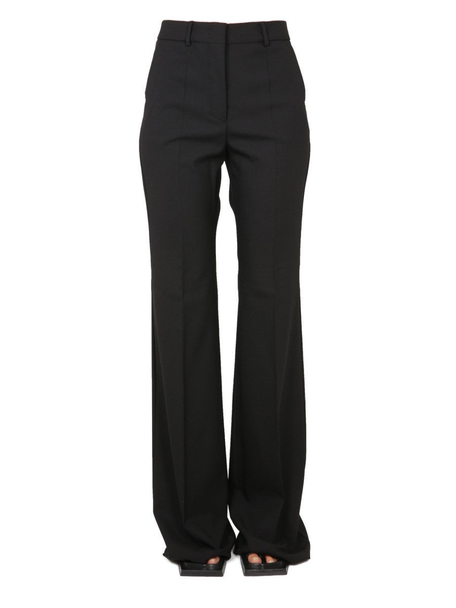 MAX MARA    STRETCH WOOL CANVAS PANTS