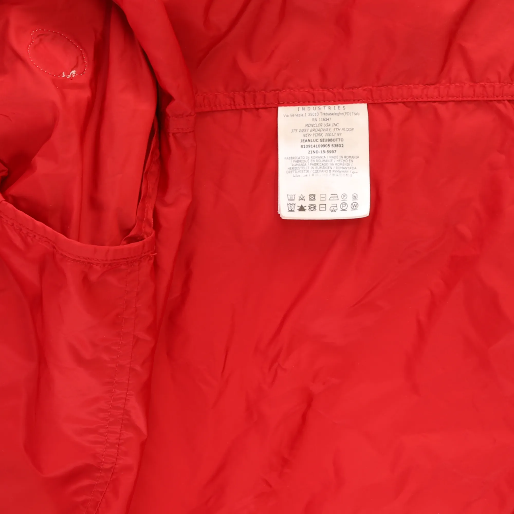 Men's Jeanluc Windbreaker Red Size 5 / XXL