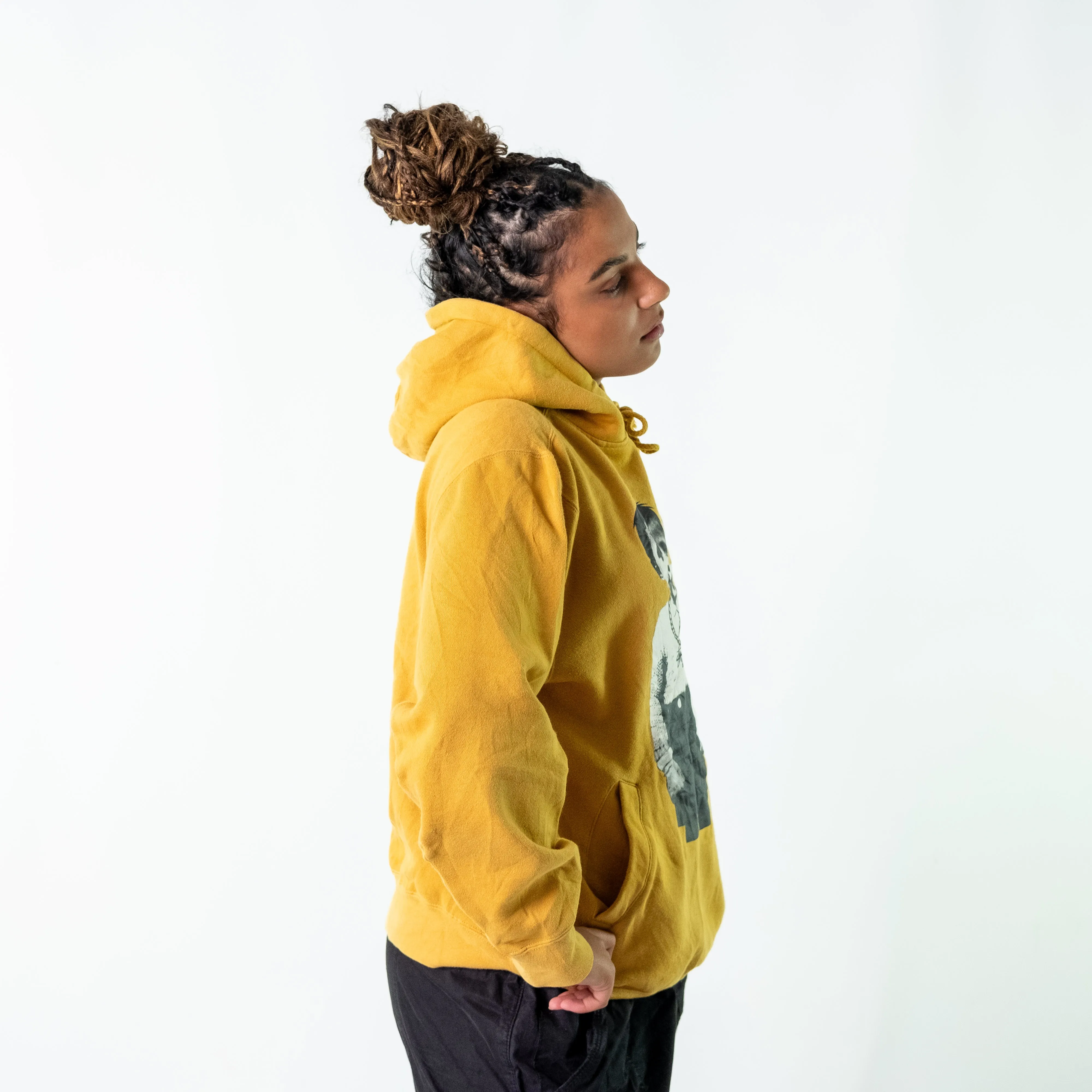 Mustard Yellow 90s Stüssy Hoodie (L)