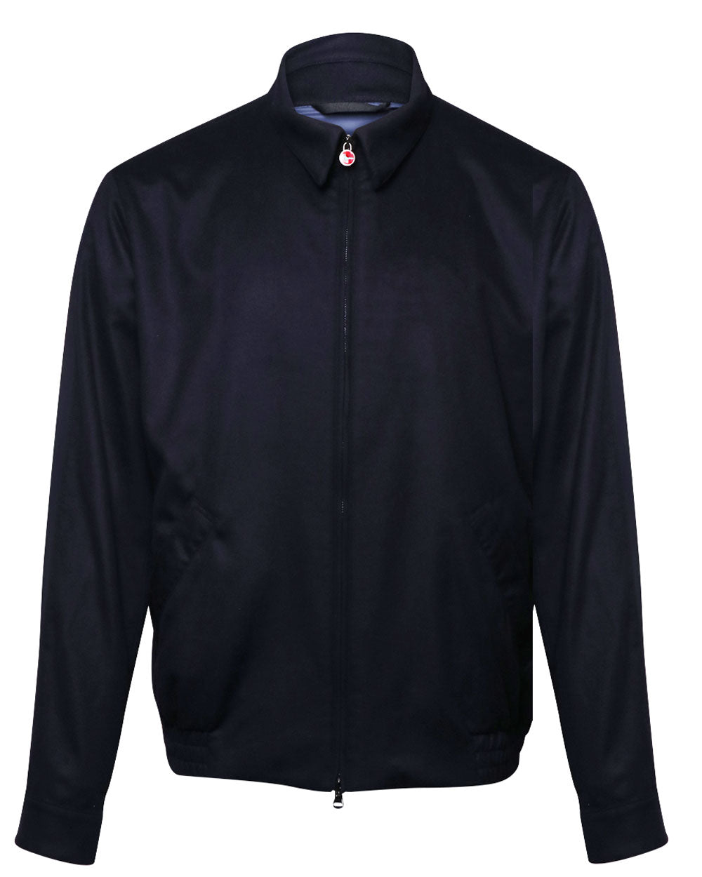 Navy Cashmere Bomber Jacket