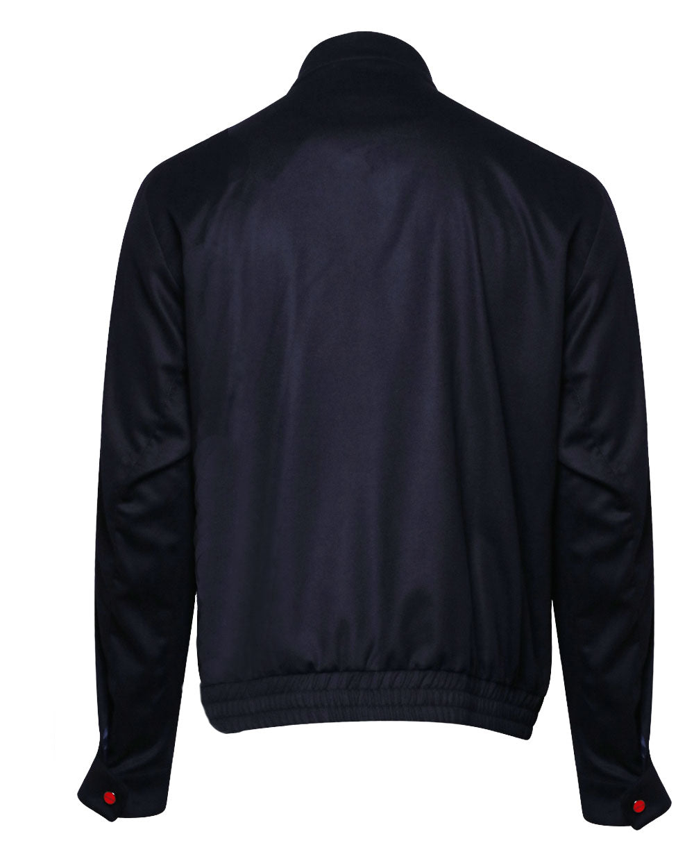 Navy Cashmere Bomber Jacket