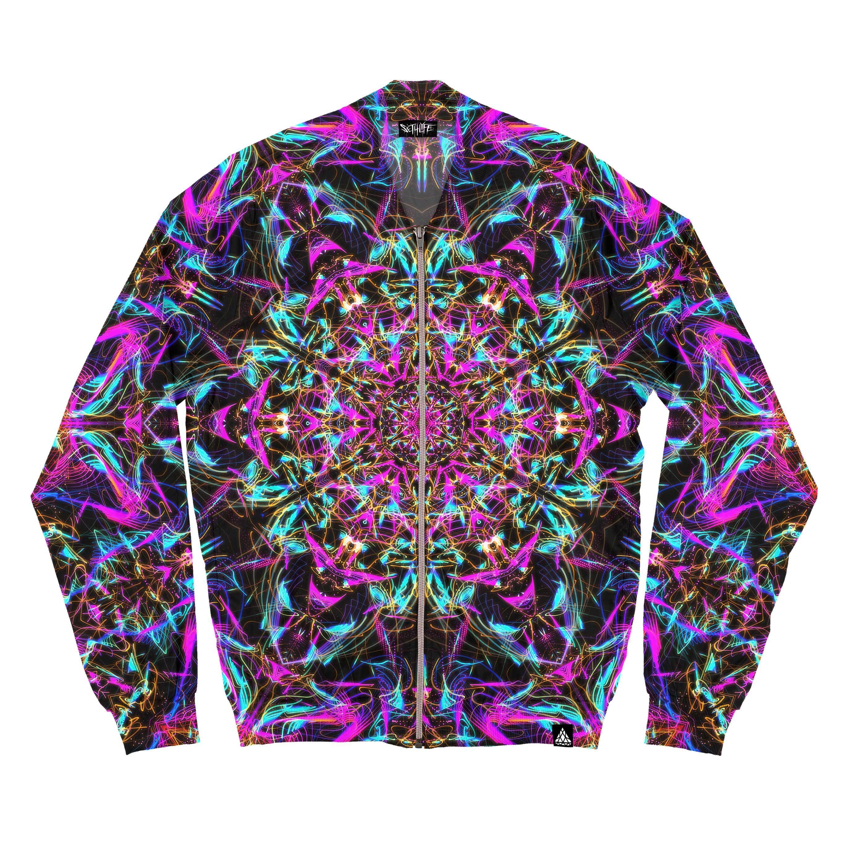 NEON MANDALA BOMBER JACKET