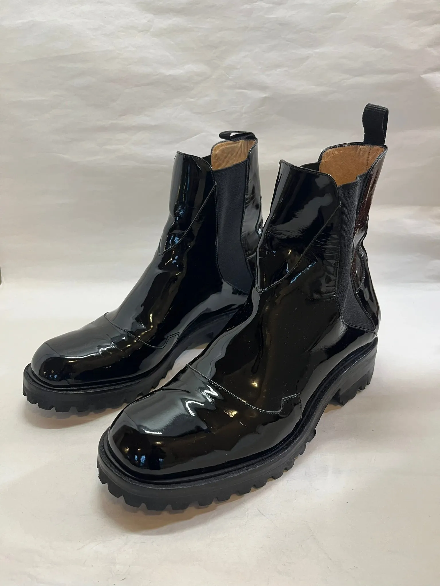 Nerea Boot in Black Patent Size 41