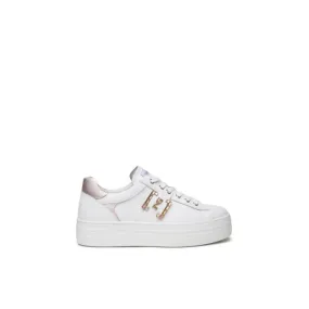 Nero Giardini  E409967D 707 Sneakers Donna Platform in Vera Pelle Bianco