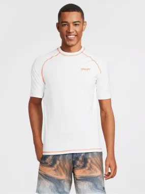 Oakley Mens Fingerprint Rashguard T-shirt - White