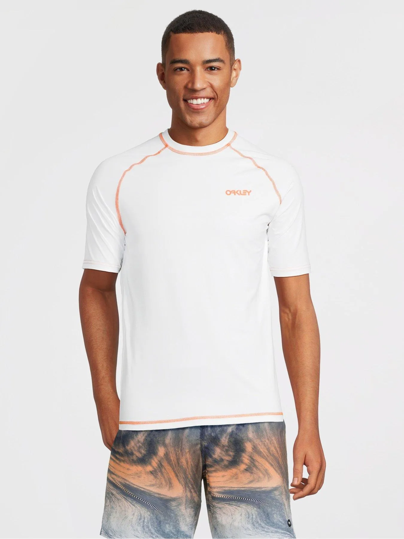 Oakley Mens Fingerprint Rashguard T-shirt - White