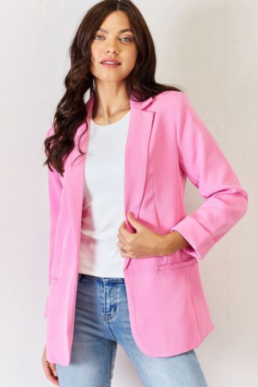 Open Front Long Sleeve Blazer