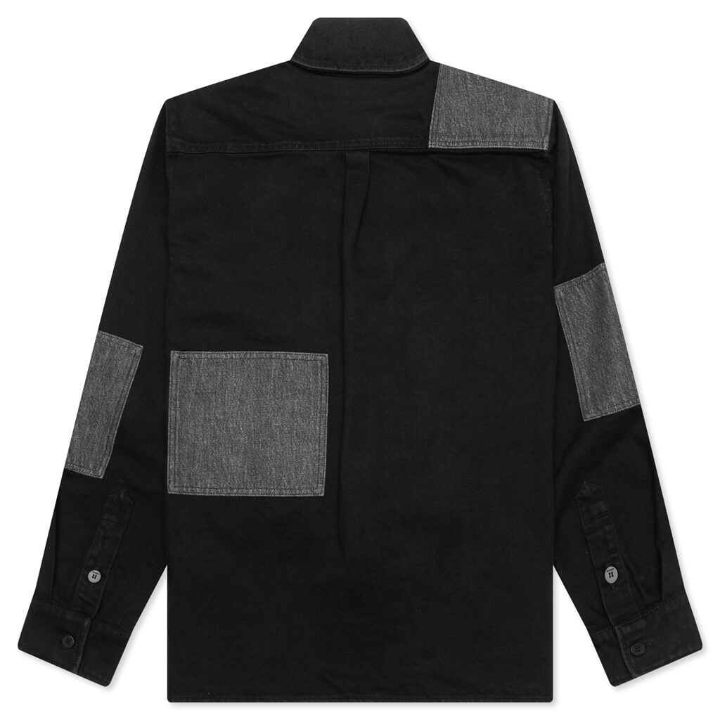 Patchwork Overshirt - Black