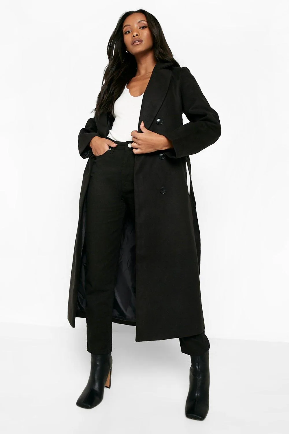 Petite Maxi Wool Look Coat