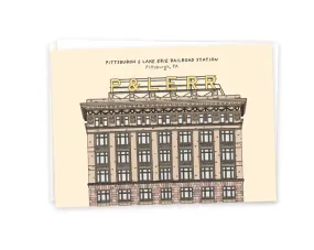 Pittsburgh & Lake Erie Railroad Station Print - Cream (8x10)