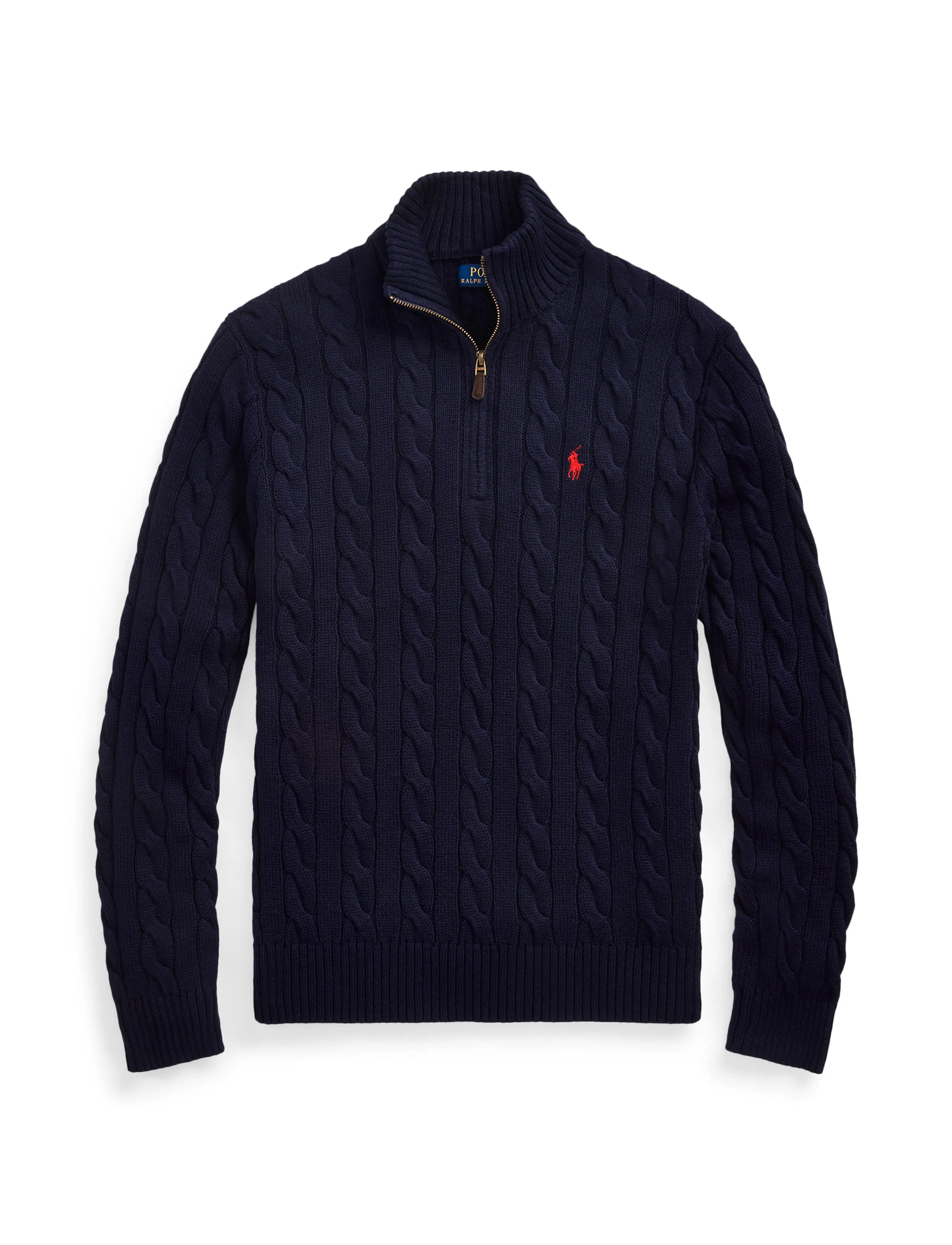 Polo Ralph Lauren Cable  Zip Sweater Navy