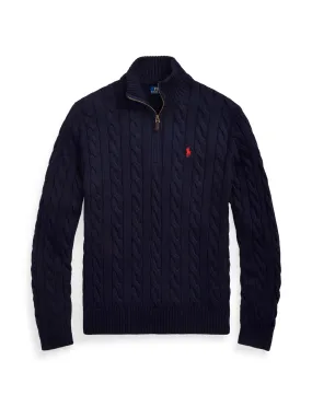 Polo Ralph Lauren Cable  Zip Sweater Navy