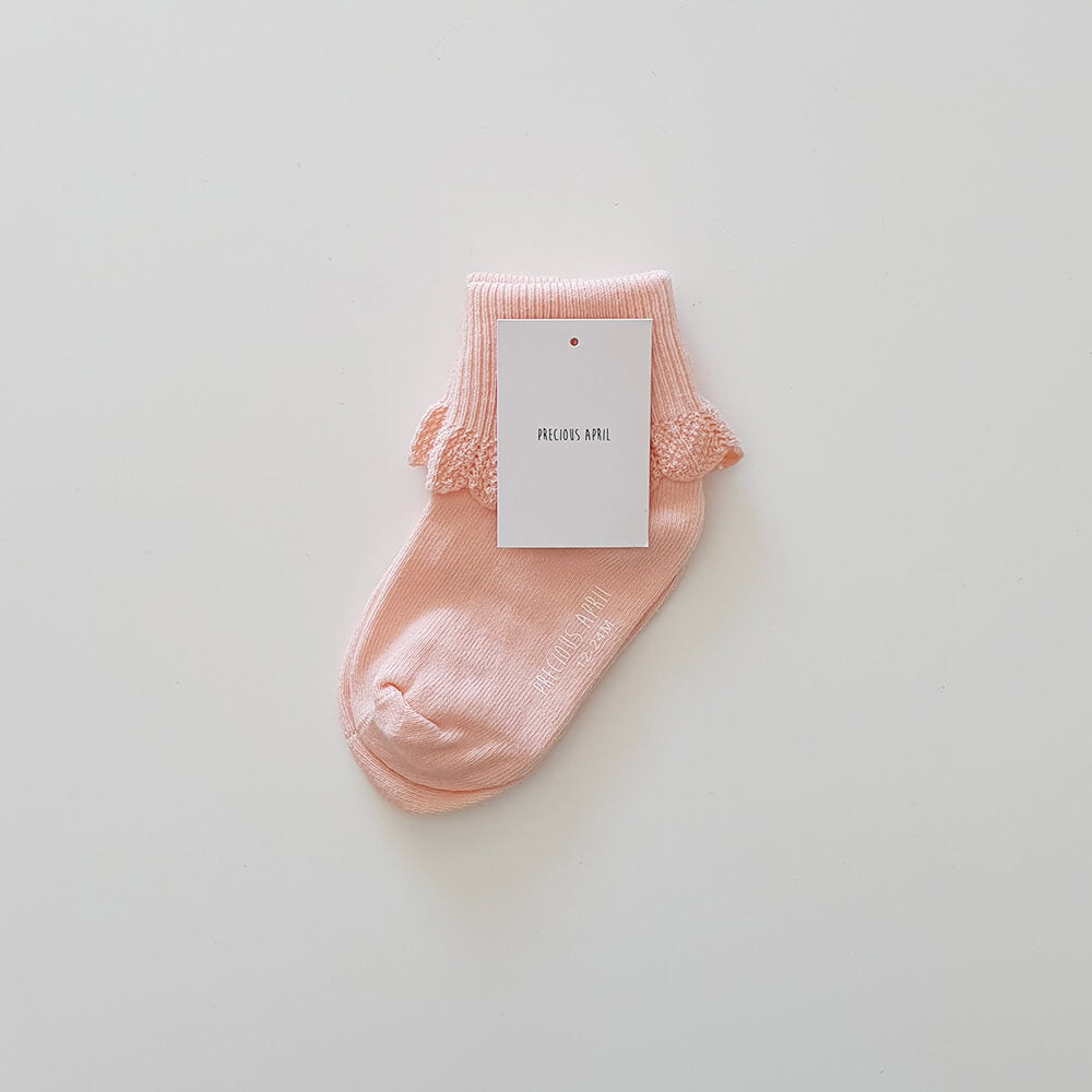 Poppie Cotton Socks - Baby Pink