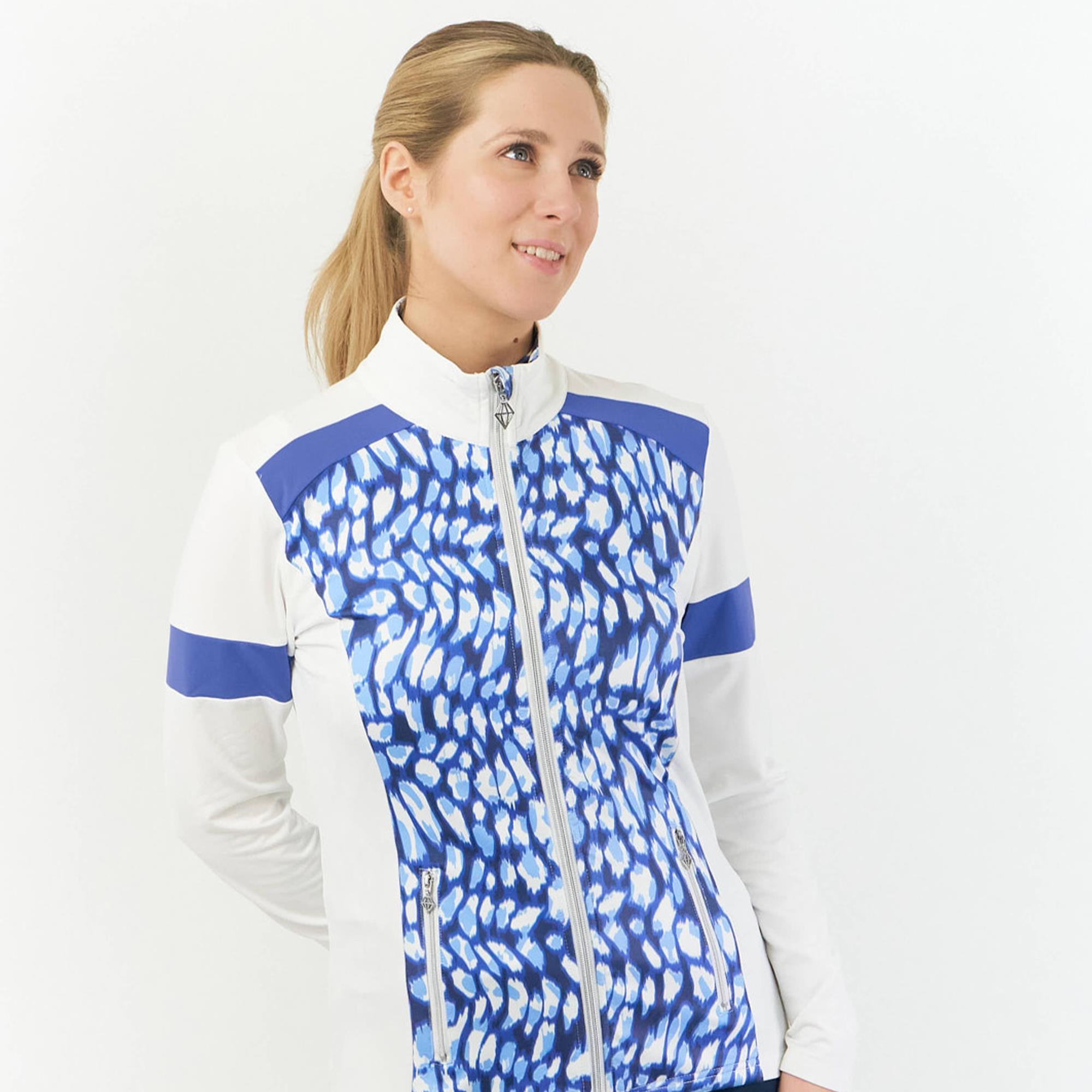 Pure Golf Galena Ladies Golf Mid Layer Leopard Lake