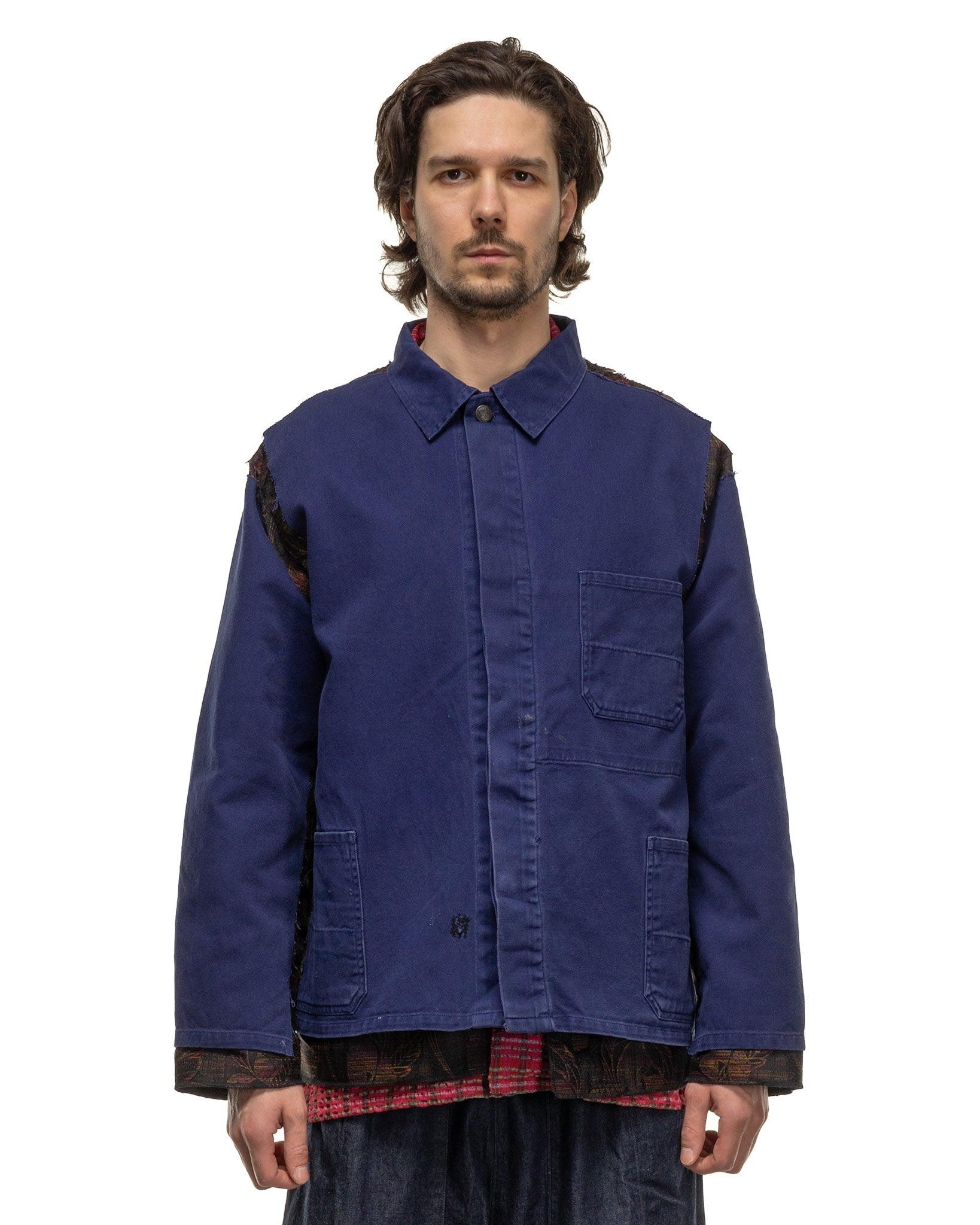 Rebuild by Needles Euro Work Jacket -> Covered Jacket Black