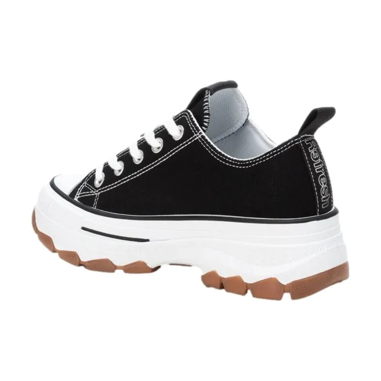 Refresh 171920 Scarpe Donna Sneakers Platform Stringate in Tela Black