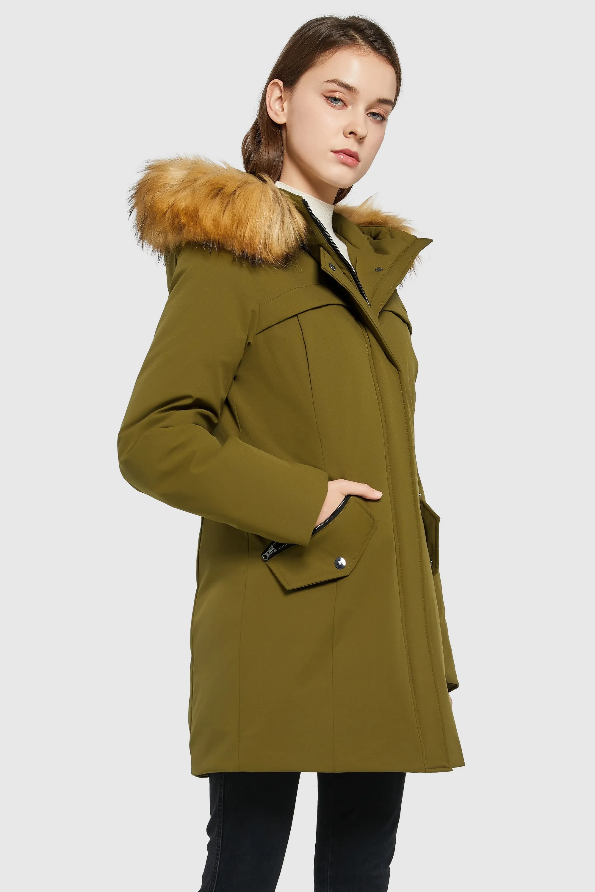 Removable Hood Winter Down Coat