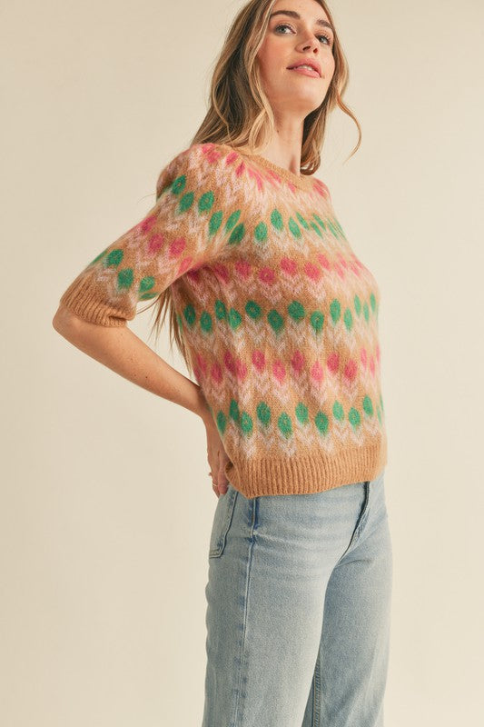 Reputation Fuzzy Floral Sweater