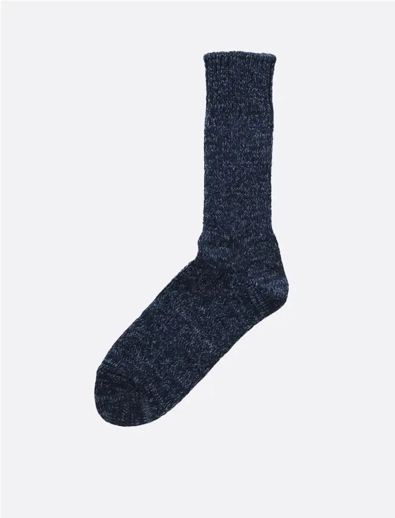 RoToTo Denim Tone Crew Socks Dark Denim