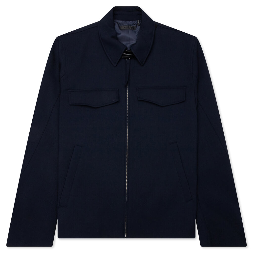 Rounded Bomber Jacket - Navy