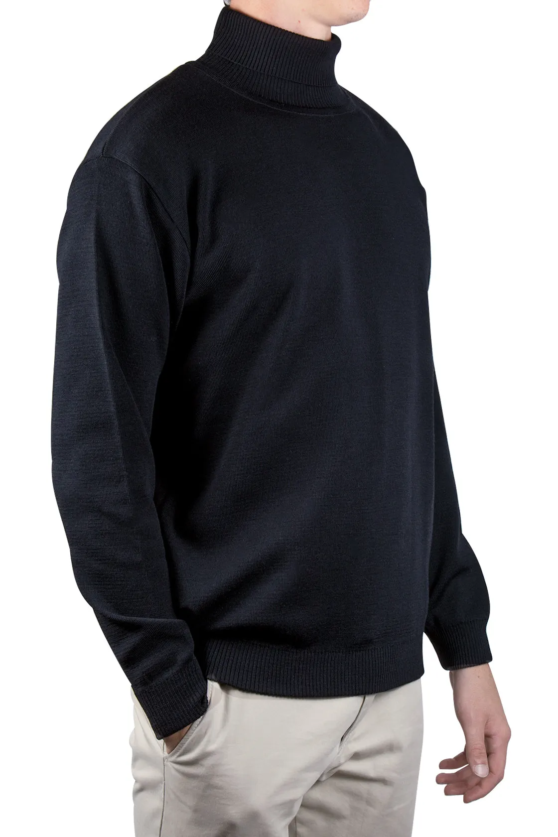 Routleys Franklin Roll Neck Sweater Black