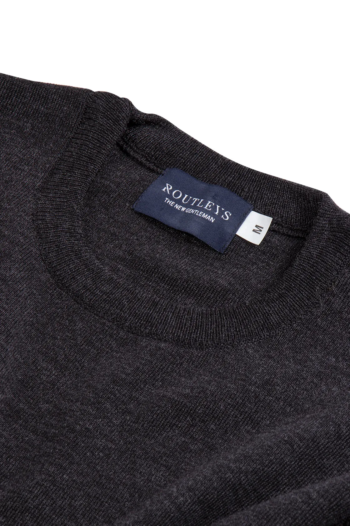 Routleys Merino Crew Neck Sweater Charcoal