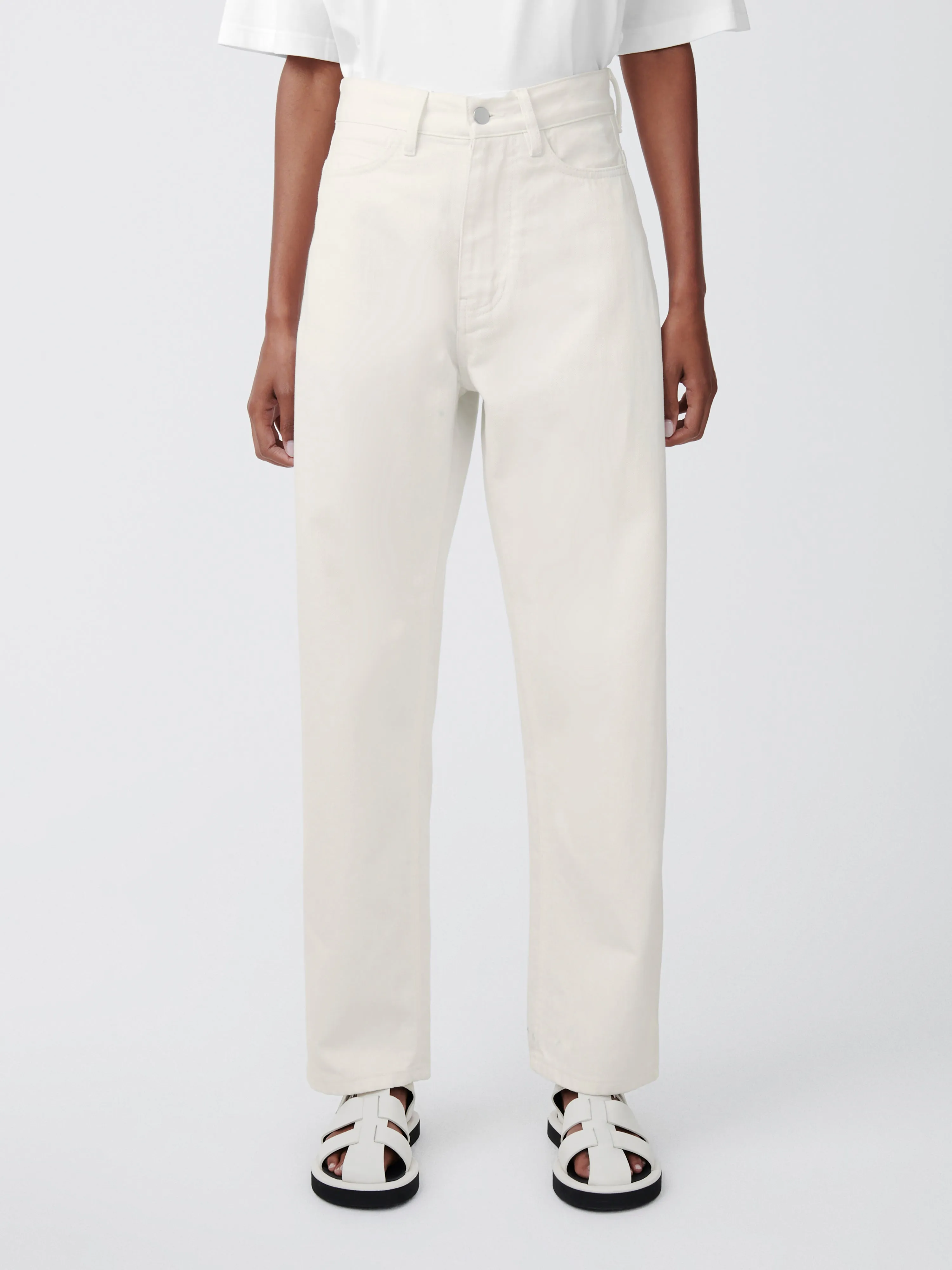 Ruthe Denim Pant in Parchment