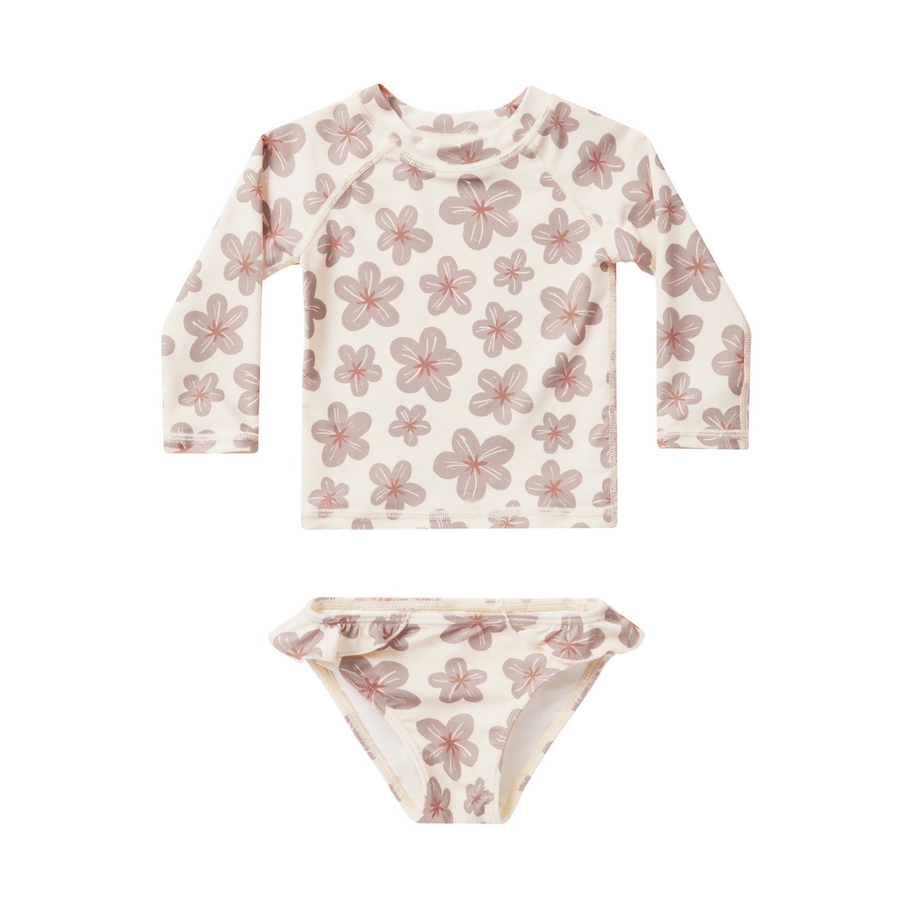 Rylee + Cru Maryn Rash Guard Set - Hibiscus