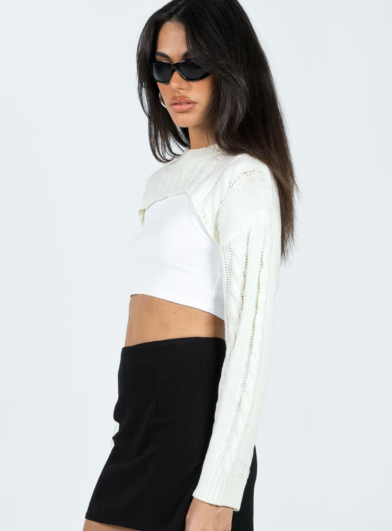 Sandwell Cropped Sweater White