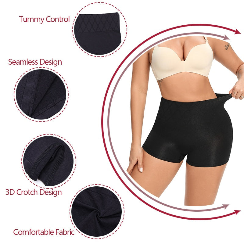 Seamless Shorts Shapewear Women Tummy Control Underwear High Waist Smooth Body Shaper Butter