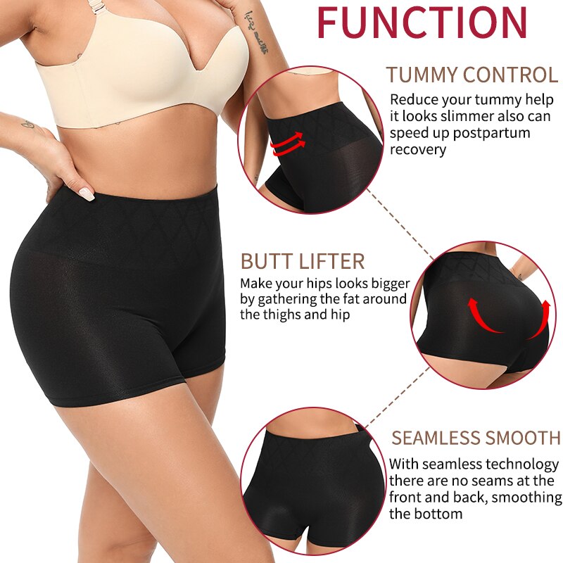 Seamless Shorts Shapewear Women Tummy Control Underwear High Waist Smooth Body Shaper Butter