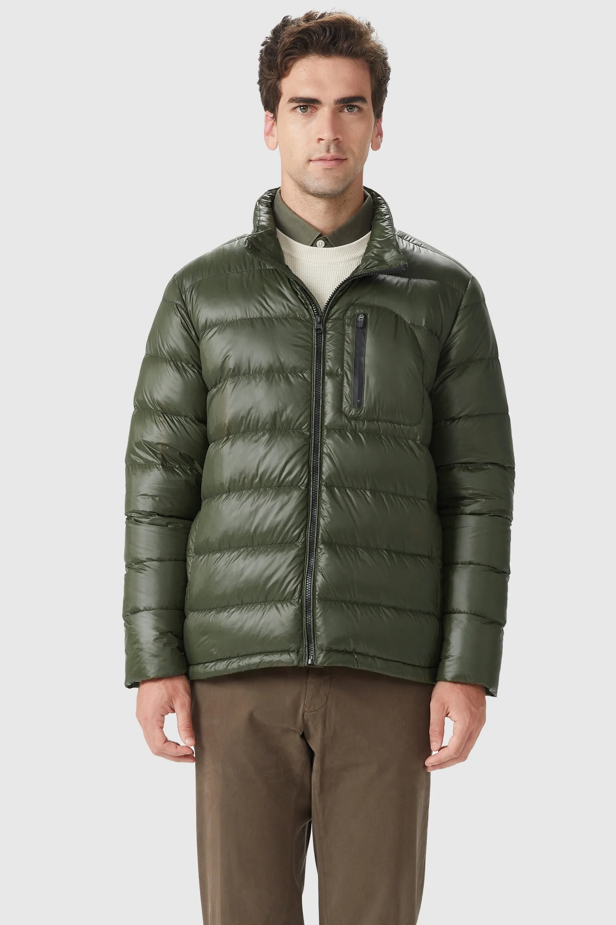 Short Lightweight Bomber Down Coat