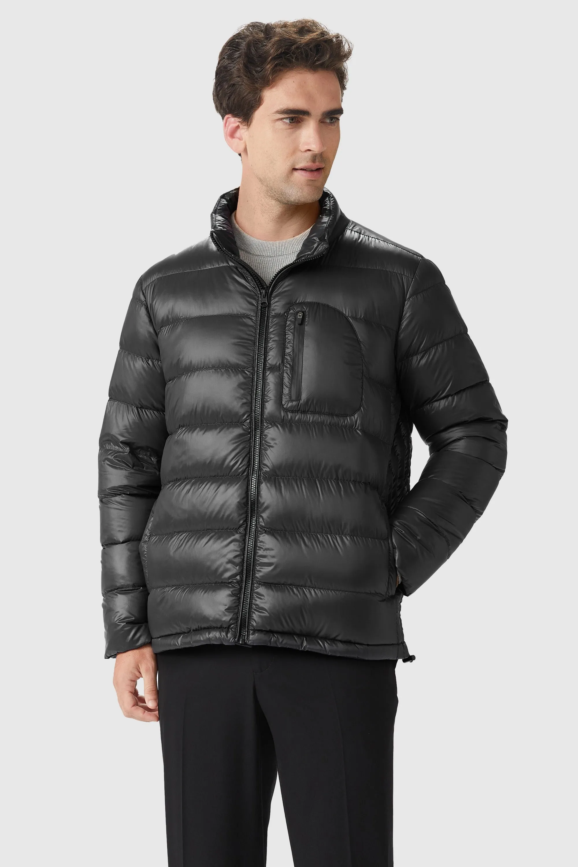 Short Lightweight Bomber Down Coat